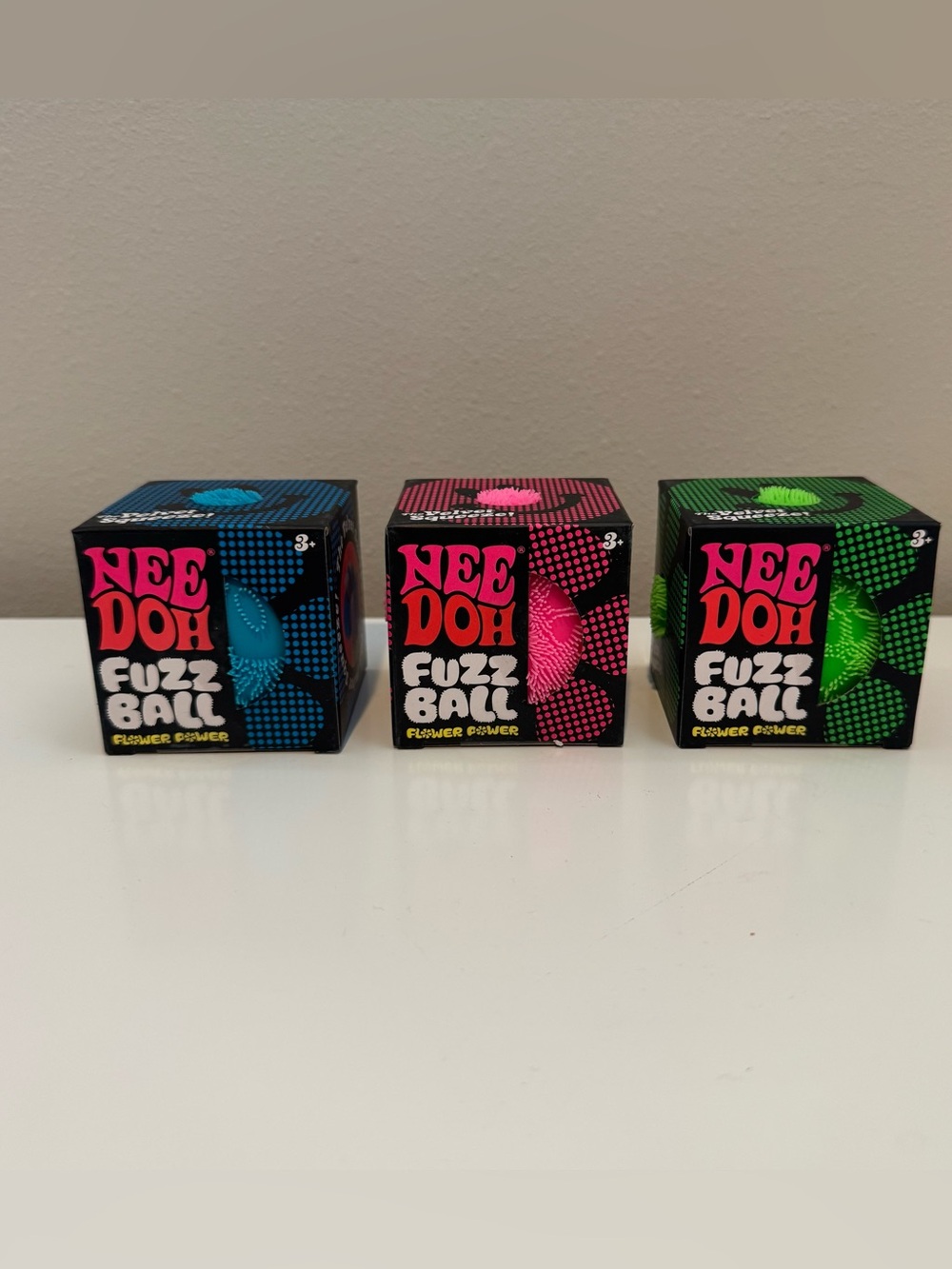 NeeDoh Fuzz Ball Flower Power - Bundle of 3